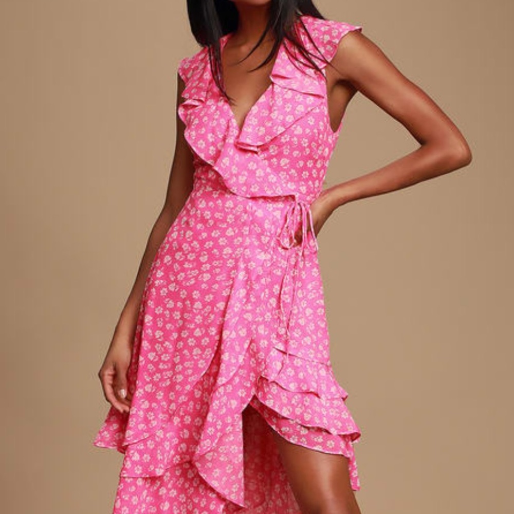 Pink Wrap Dress